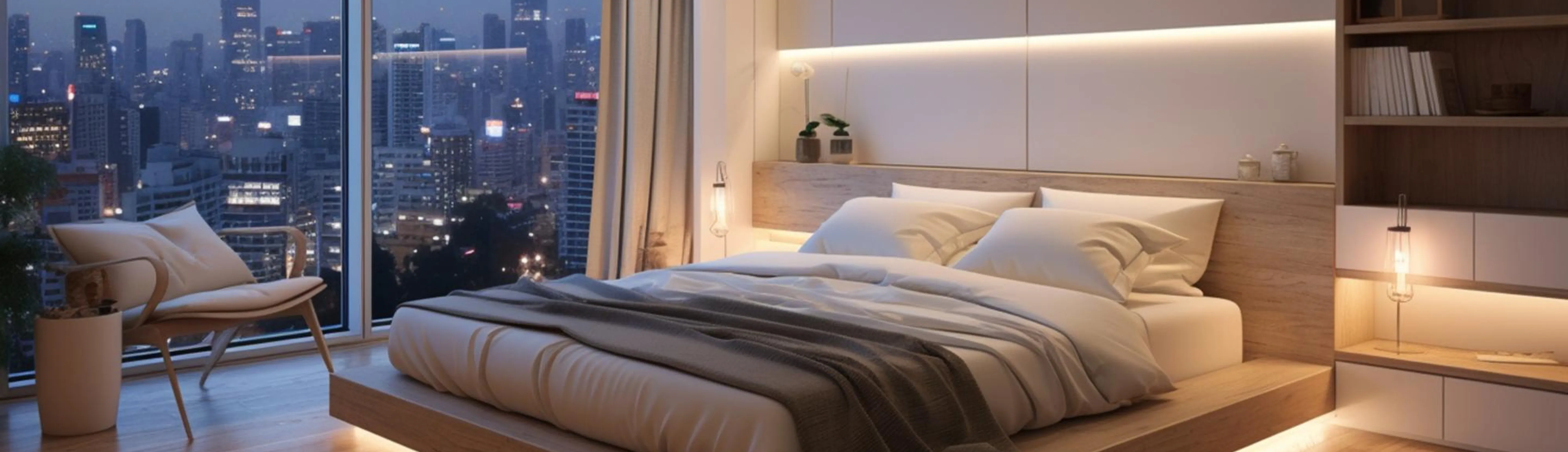 Modern interior lighting showcase
